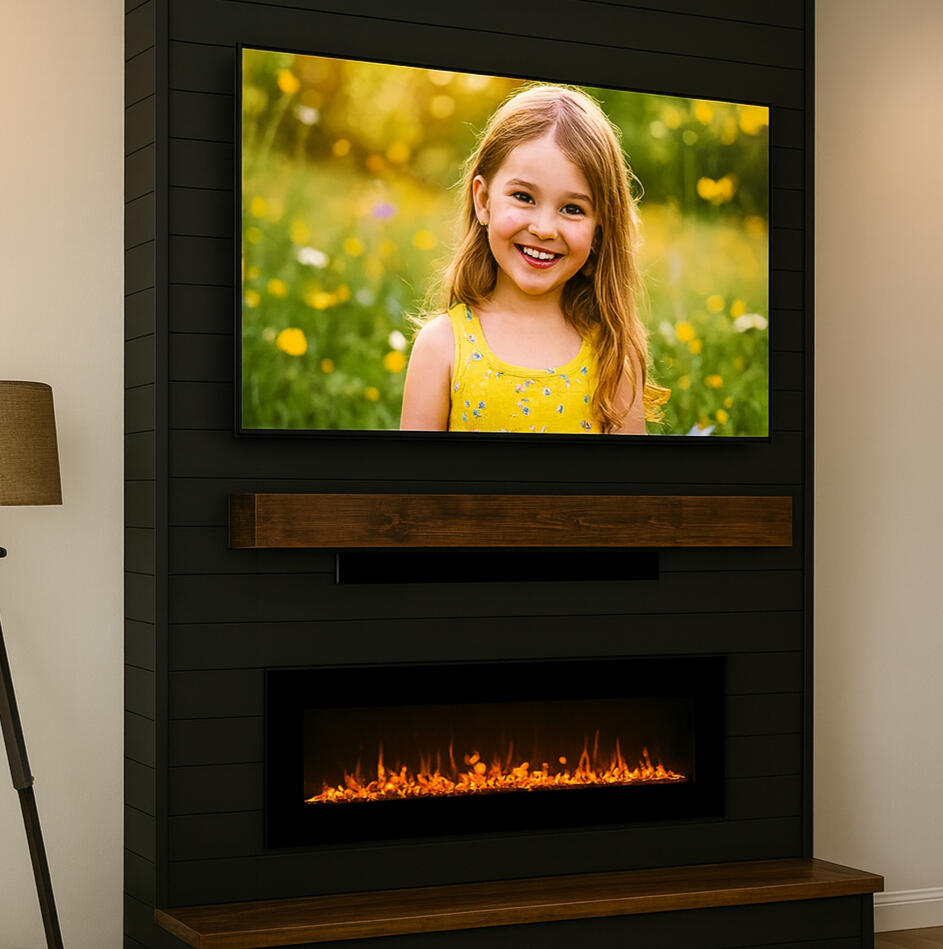 Shiplap fireplace build-out Houston TX